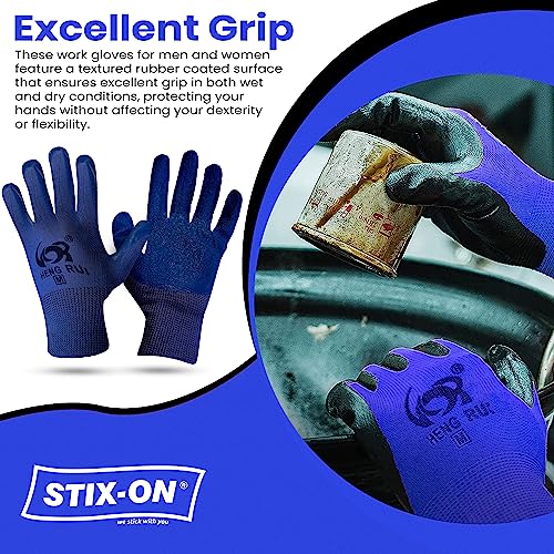 20 Pairs Blue Large Work Gloves (Large (Pack of 20 Pairs) / Blue)