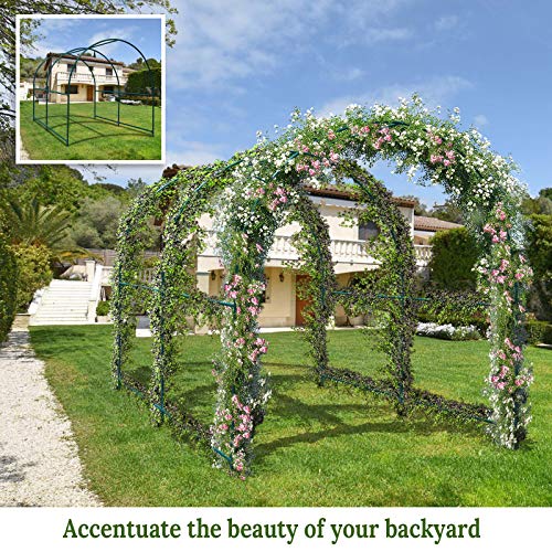 Multi Size Large Garden Support Arch Frame Climbing Plant Arch Arbor for Flowers