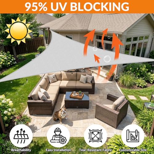21'X27' Sun Shade Sail Gray Curved Square Customizable (Gray / 21'X27' custom)