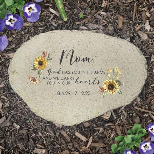 Sunflowers Personalized Memorial Garden Stone (Sunflower / Small)