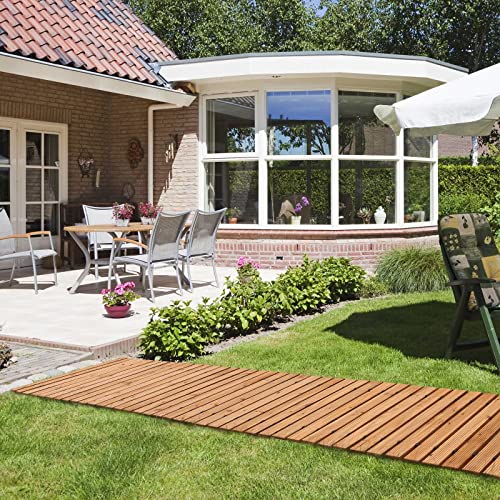 12' Wooden Garden Pathway (12ft (L) x 22in (W) / Natural-straight)
