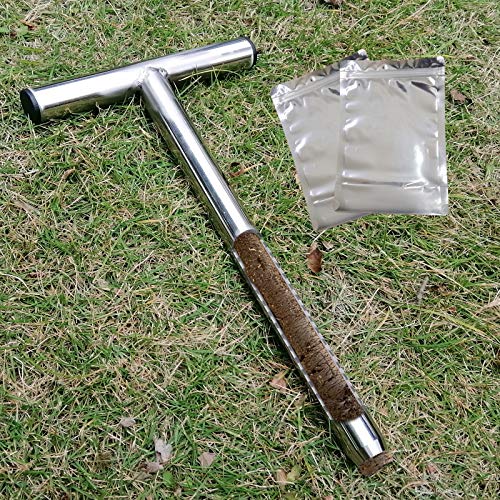 12 Inch Stainless Steel Soil Probe with 2 Sample Bags
