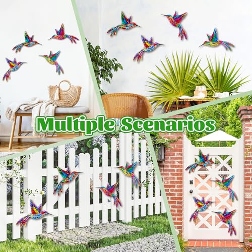 4 Pack Metal Hummingbird Wall Art Decor (Hummingbird-C)