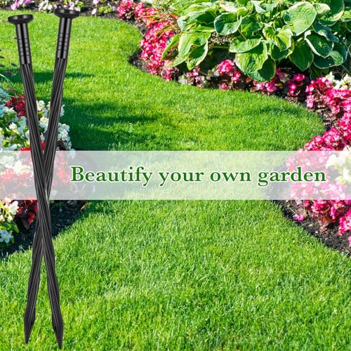 300 Pcs 8 Inch Black Landscape Edging Stakes (Black / 10 Inch)