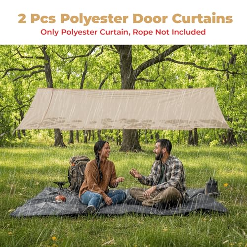 2 Pcs Polyester Door Curtains