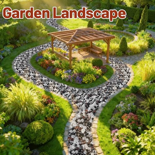 Blended Fire Glass Diamonds for Fire Pit Fireplace (Diamond 20LB / Crystal Ice +Onyx Black + Amber)