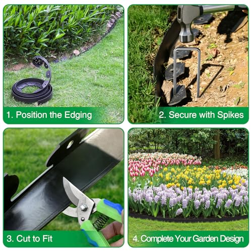 150FT Landscape Edging Kit with 230 Stainless Steel Stakes