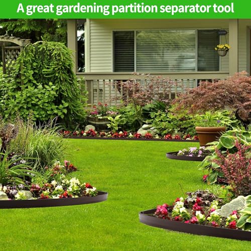 No Digging 2IN x 33FT Garden Edging Border Coil Comes with 30 Pcs Spikes Landscaping Edging Kit