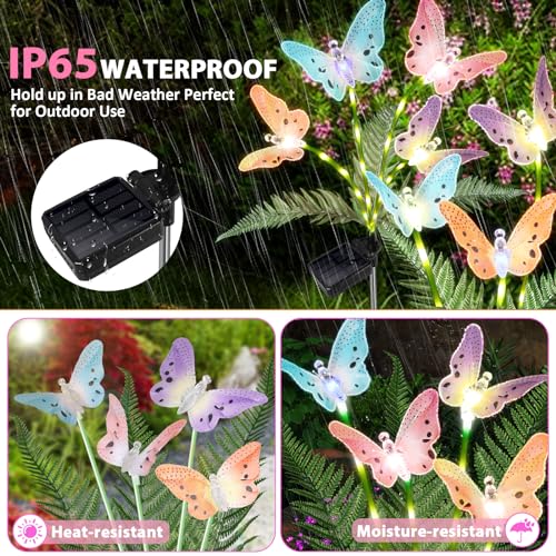 Solar Lights Outdoor Decorations Waterproof Solar Garden Lights (2 Count)
