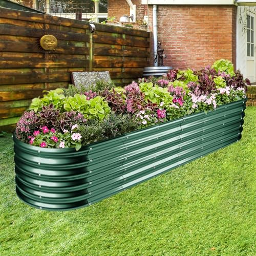 8×2×1.5ft Galvanized Raised Garden Bed Kit