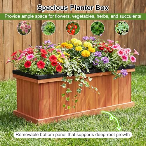 Outdoor Raised Garden Bed (Orange / 28"x10"x10")