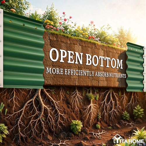 8x2x1.5ft Galvanized Oval Raised Garden Bed (8x2x1.5ft / Green)