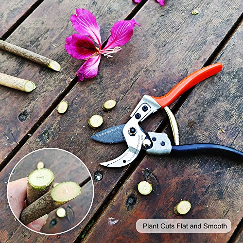 TONMA 8" Anvil Pruning Shears (Anvil Pruning Shears (Orange))