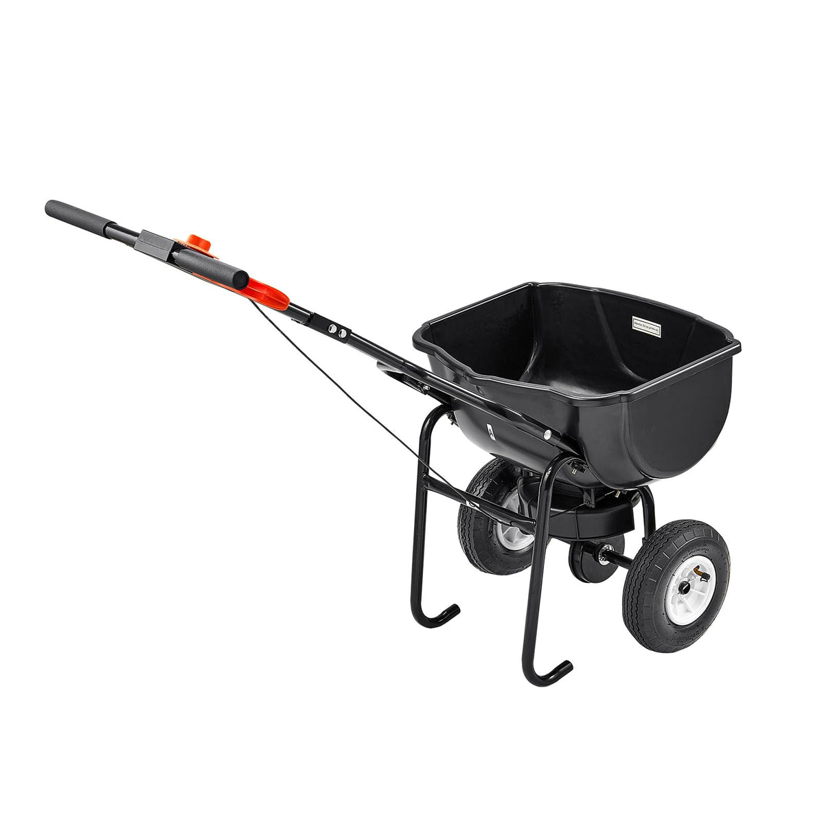 Walk Behind Spreader 60 lbs Capacity Push Broadcast Spreader Black (60LB / Black)