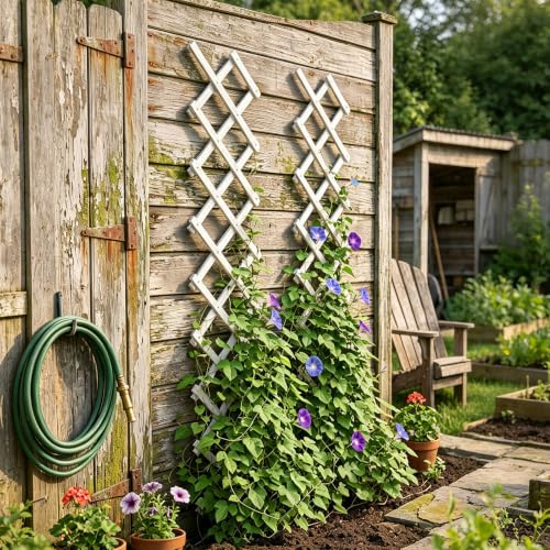 4Pcs Expandable Garden Trellis (White / 13"x68"x4PC)