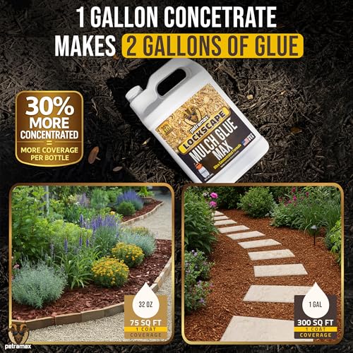 Max Lockscape Rock and Mulch Glue for Landscaping with Sprayer (1 Gallon)