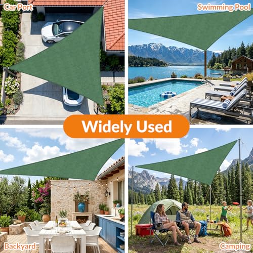 20'X32' Sun Shade Sail Dark Green Curved Square Customizable (Dark Green / 20'X32' custom)