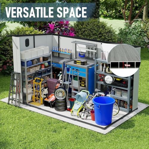 Domi 6.2X11FT Resin Outdoor Storage Shed (6.2x11FT)