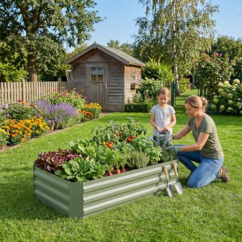 4 x 2 x 1 ft Outdoor Raised Garden Bed