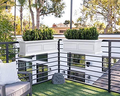 Brixton Series Plastic Railing Planter (2 Count)