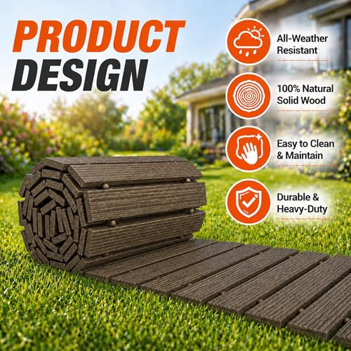 11.5FT Wooden Garden Pathway