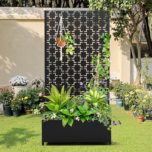 Metal Raised Garden Bed (Black-square / 71" x 35" x 16")