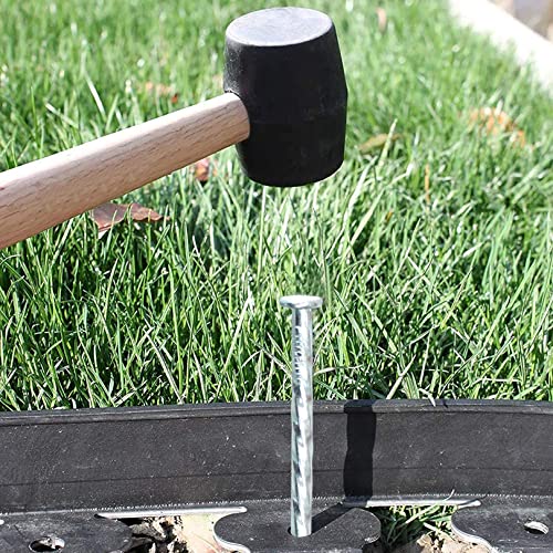 6 Inch Landscape Stakes Spiral Galvanized Landscape Spikes for Weed Barrier (100 Count)
