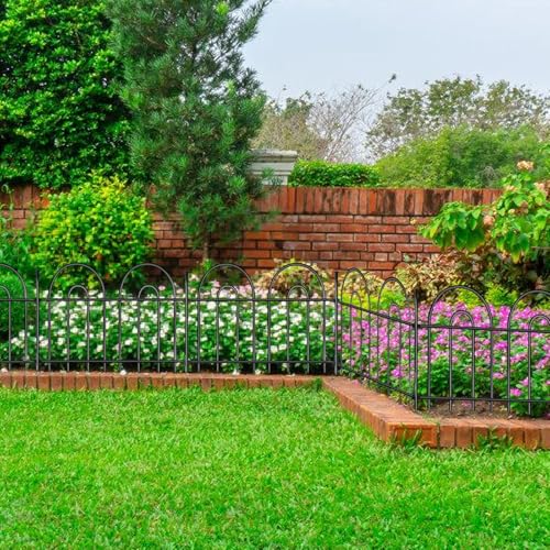 21ft X 13in Animal Barrier Fence (15 Panels, 21ft(L) x 13in(H) / Black)
