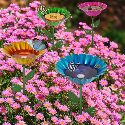 Large Bee Watering Station 4 Pack Bee Feeders for Outdoors Decor