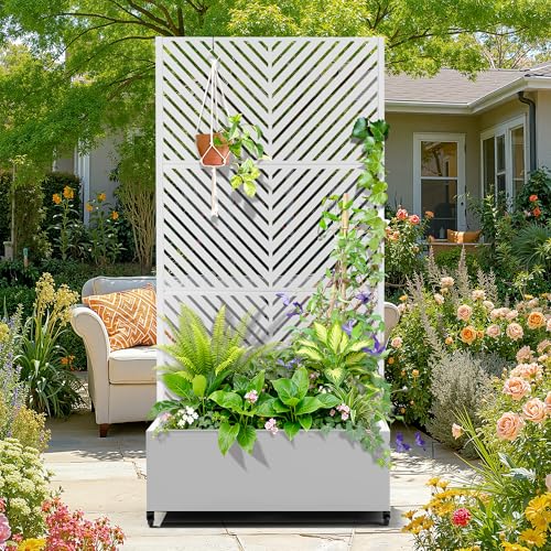 Metal Raised Garden Bed (White-parallel / 71" x 35" x 16")