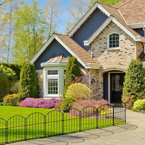 Decorative Garden Fence (Black / 17 in(H))