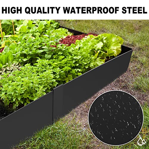 20ft. 40" L × 6" H Metal Landscape Edging (Black / 6 Inch)