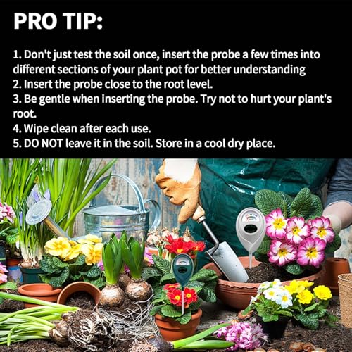 Plant Moisture Meter Soil Moisture Sensor Meter Water Monitor Hygrometer Plant Water Meter [Green + White] Soil Moisture Meter for Gardening (GREEN+WHITE)
