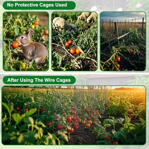 12 Set Garden Plant Protector Cage (16 IN x12 IN / Black)