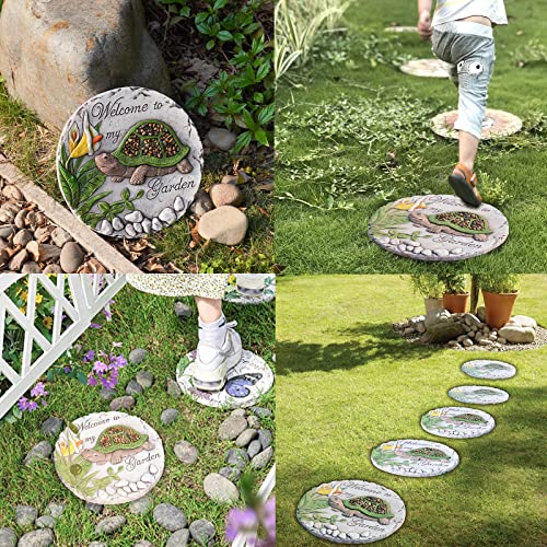 Outdoor Garden Decor Stepping Stones 9.5 * 9.5 * 0.5 Inch (Green)