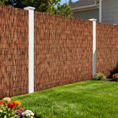 Brown 2 Pack 6FT X16.4FT Reed Fencing Roll Bamboo Privacy Screen (2 Pack 6 X 16.4FT / Brown)