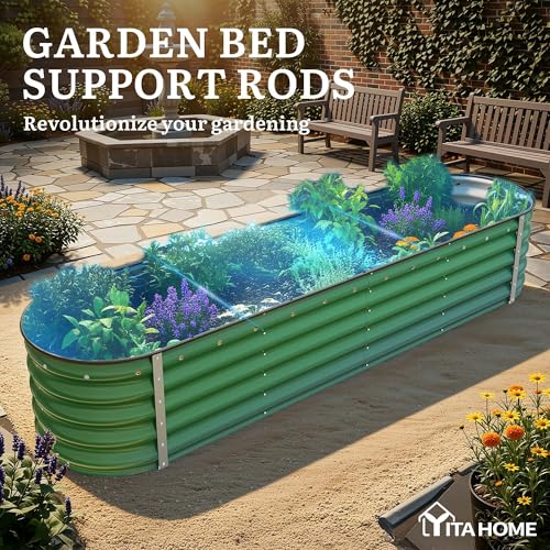 17" Tall 9 in 1 Large Raised Garden Bed Kit (Green / 8x2x1.5ft)