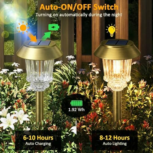 Solar Lights Outdoor Pathway (Bronze / 6 Packs)
