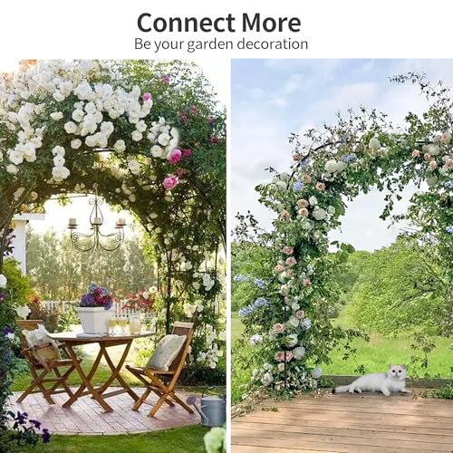 Half Garden Arch Trellis (Half Arch / 47.2 inch Length - Black)
