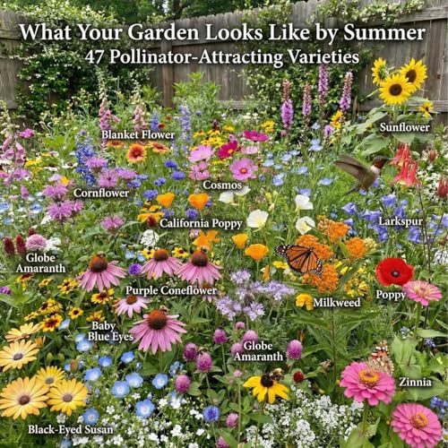 Non GMO Wildflower Seeds for Pollinators Bees Butterflies