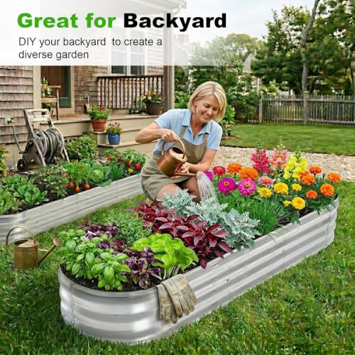 67 Inch Raised Garden Bed (Color A- Silver)