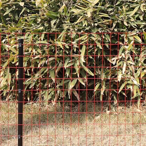 Red PVC Coated Welded Wire Fence 48" x 50' Roll (Red / 2''x3'' 16GA 48''x50')