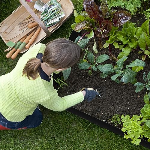 Garden 6 Pack 4.5" H. Galvanized Steel Landscape Edging w (6-Pack 4.5"x40" / Black)