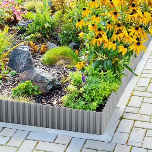 Corrugated Metal Garden Edging 8" x 20Ft (Light Gray)