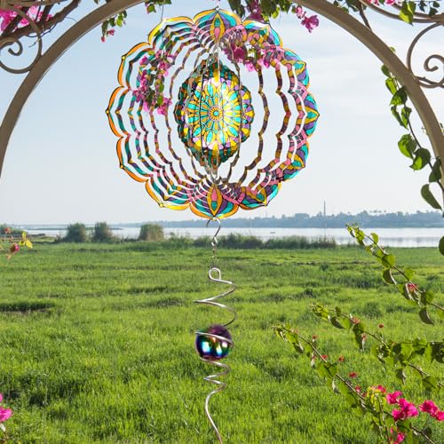Mandala Wind Spinner Purple Tulip Design