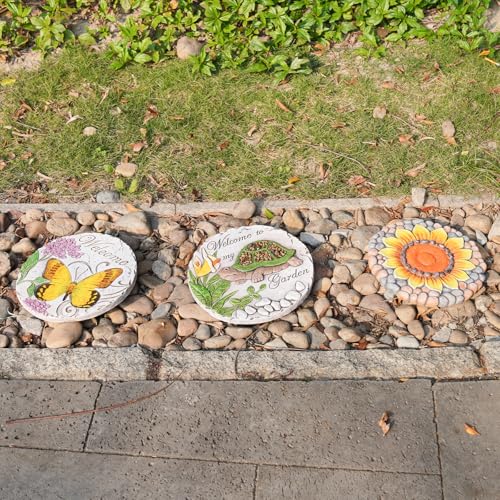 Outdoor Garden Decor Stepping Stones 9.5 * 9.5 * 0.5 Inch (Green)