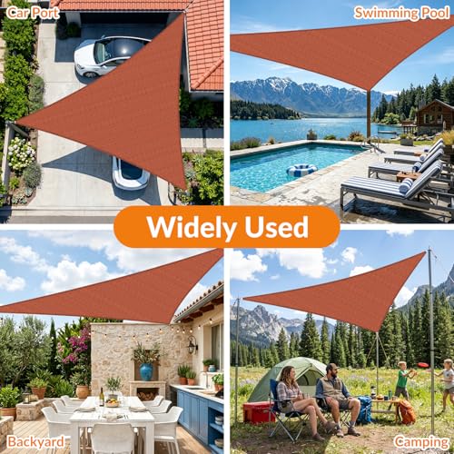 15'X24' Sun Shade Sail Rust Red Curved Square Customizable (Rust Red / 15'X24' custom)