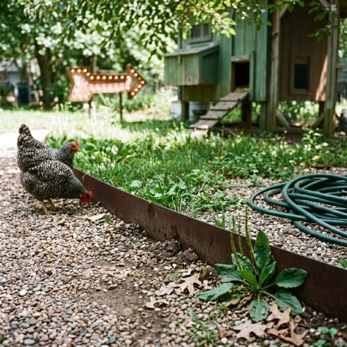 Garden Brown Textured Galvanized Steel Landscape Edging 8 (Powder-Coated Brown Textured)
