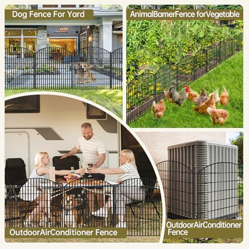 10 Panels No Dig Garden Fence with Gate (1016.4 sq ft sq ft)