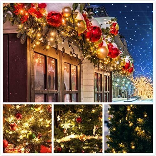 Solar Christmas Lights Outdoor 6 Pack 198FT 600LED String Lights Warm White (Warm White / 6 pack)